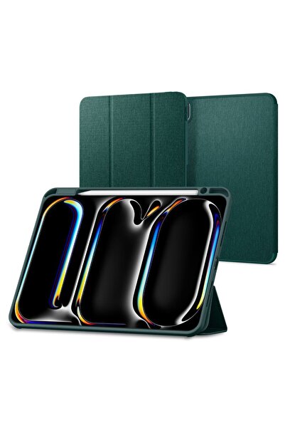 WOW Husa compatibila cu iPad Pro 11 (2024), G55, Nailon, Midnight Intense Green