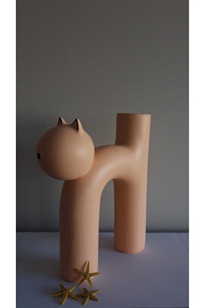 Decomindesign Luna Pastel Kedi Vazo
