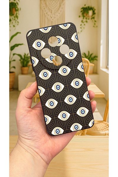 Vip Case Redmi 14C - حافظة مطاطية كلاسيكية ممتصة للصدمات من السيليكون بنمط عين الشر277