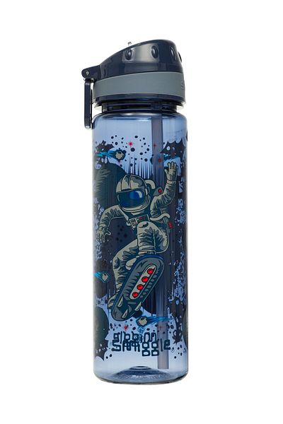 SMIGGLE - Epic 650ml Bpa-Free Water Bottle with Straw