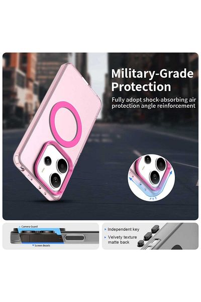 SKYDDAR INNOVATION Case for Xiaomi Redmi Note 14 5G, CandyCase, Magsafe, sticker set, Pink