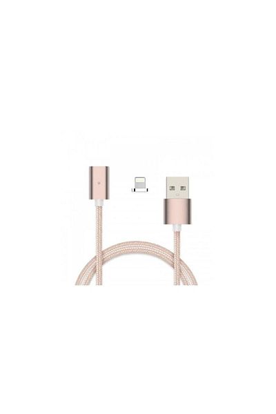 SOHO Magnetic Charging Cable Lightning, 1m, Textile, Rose Gold