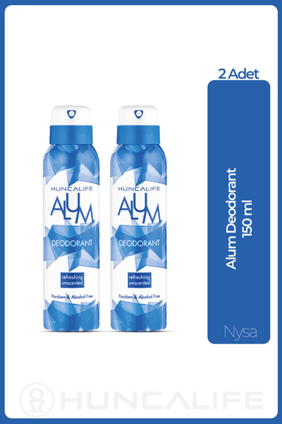 Huncalife Alum Unisex Deodorant 150 ml - 2 Adet