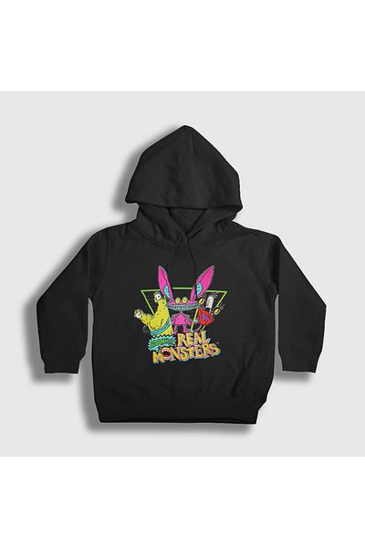 Presmono Hanorac cu glugă unisex pentru copii negru Krumm Ickis Oblina Real Monsters 560257tt