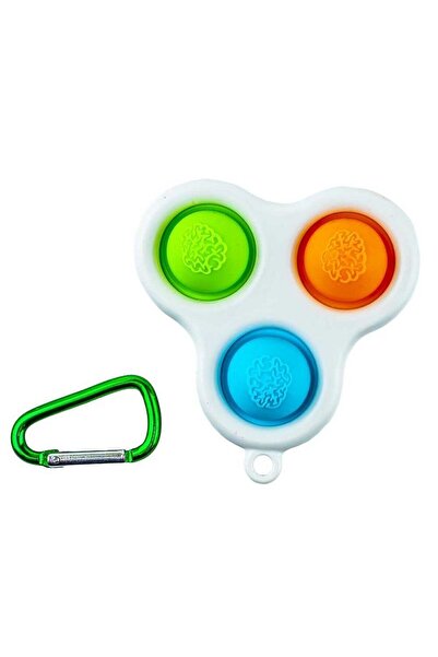 PROCART POP IT μπρελόκ, 3 σιλικόνης φυσαλίδες, αντικατάσταση, πολύχρωμο