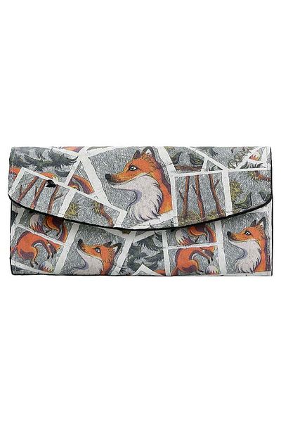 Dogo Women's Gray Wallet - a Day of a Fox Design