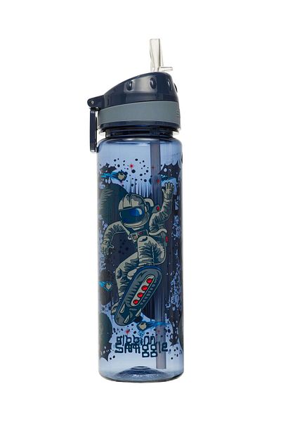 SMIGGLE - Epic 650ml Bpa-Free Water Bottle with Straw