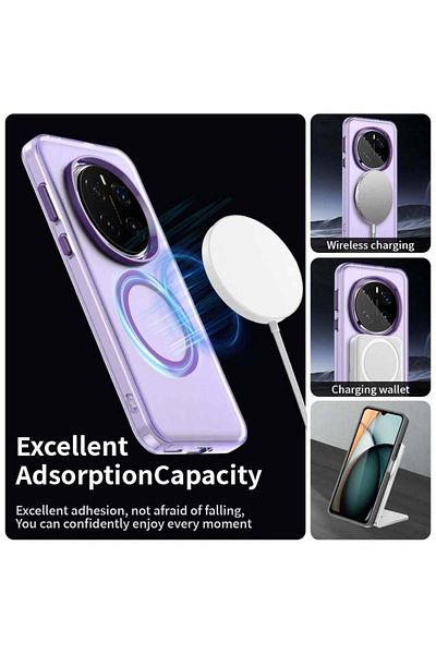 SKYDDAR INNOVATION Case for Honor Magic7 Pro, CandyCase, Magsafe, sticker set, Purple