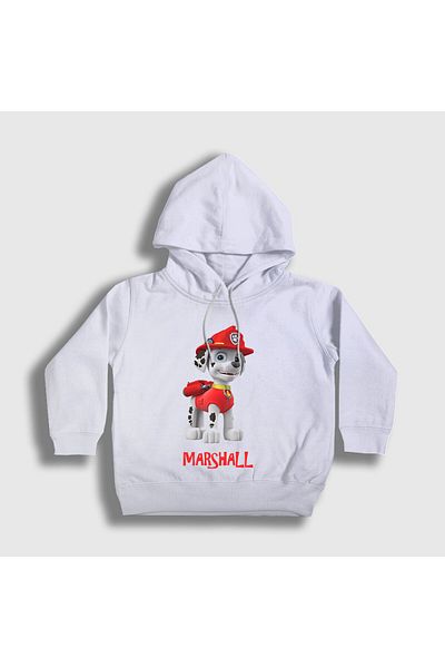 Presmono Унисекс детски бял суитшърт с качулка Marshall Paw Patrol 560961tt
