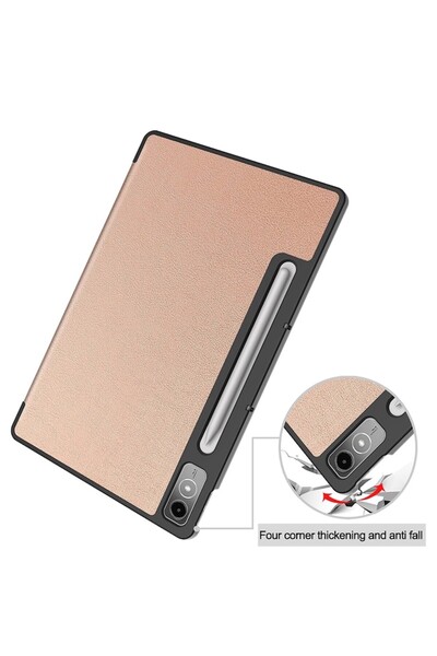 CLICK Husa pentru Lenovo Tab P12 12.7 2023/Lenovo Idea Tab Pro 12.7 2023, Smart, Microfibra, Rose Go