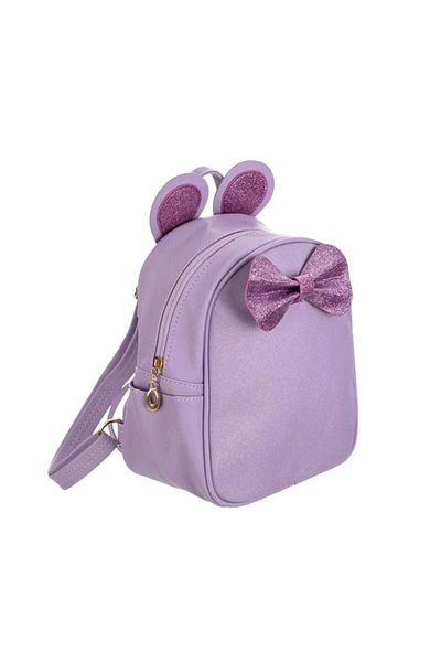 divendi-ro Rucsac mini cu frânghie și urechi cu sclipici, 20x11x22cm, liliac