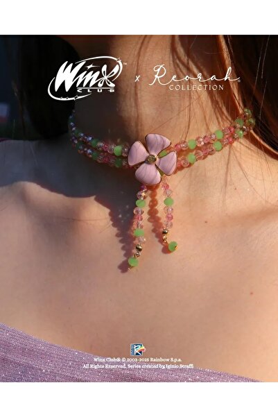 Reorah Collection Winx Club® Flora Flower Boncuklu Choker Kolye