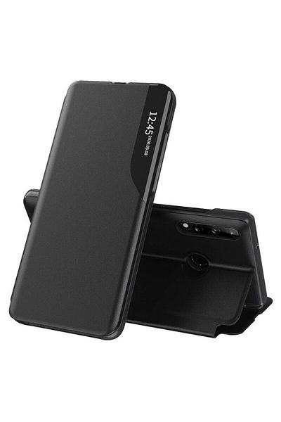 DONARIS Husa compatibila cu Samsung Galaxy A20s, Military Grade Certified, T189, Piele ecologica, Pitch Blac