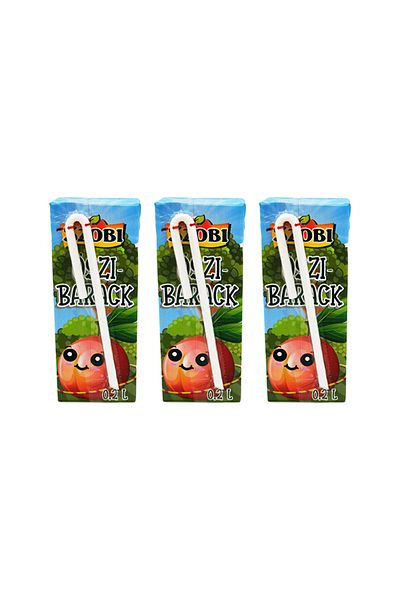 OEM Peach juice with straw, Sozo, 200ml, 3 pcs/pack