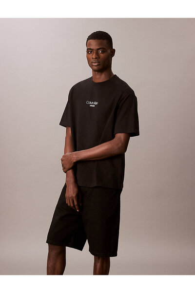Calvin Klein Erkek Siyah Baskılı Tişörtler
