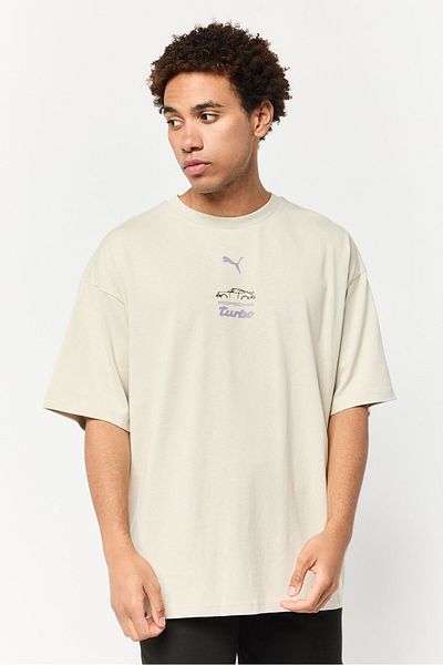 Puma x Porsche Design Men Sportswear Fit Short Sleeves Outdoor T-Shirt, Tan