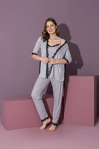 rindahomewear ΓΥΝΑΙΚΕΙΟ ΣΕΤ ΠΙΤΖΑΜΑ 3 ΤΕΜΑΧΙΩΝ ΦΟΡΕΜΑ ΣΠΙΤΙΟΥ