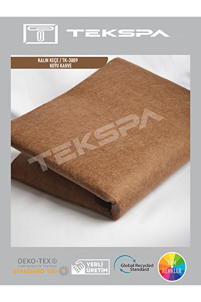 KEÇE DÜNYASI KALIN KOYU KAHVE KEÇE 100X100