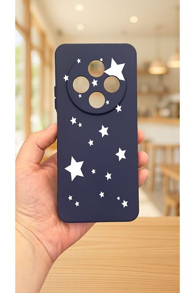 Vip Case Redmi 14C - حافظة مطاطية كلاسيكية ممتصة للصدمات من السيليكون بنمط نجمة صغيرة 277