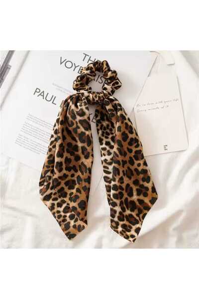 LO ADORO Scarf Leopard Pattern Rubber Buckle Hair Accessory Summer Scarf Buckle