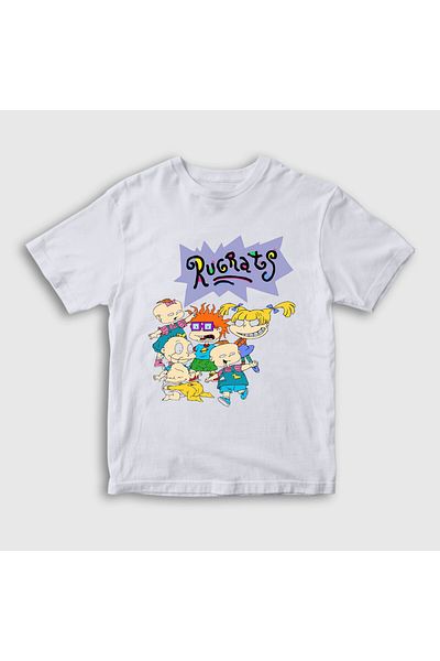 Presmono Unisex Kids White All Rugrats T-Shirt 557799Tt