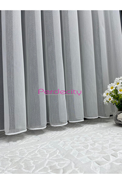 PERDECITY Bamboo Herringbone Pattern Tulle Curtain 1X3 Tight Pleated Ironing Does Not Wrinkle Suitable for Any Room
