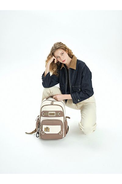Pierre Cardin Кафява детска ученическа раница 07PC18829