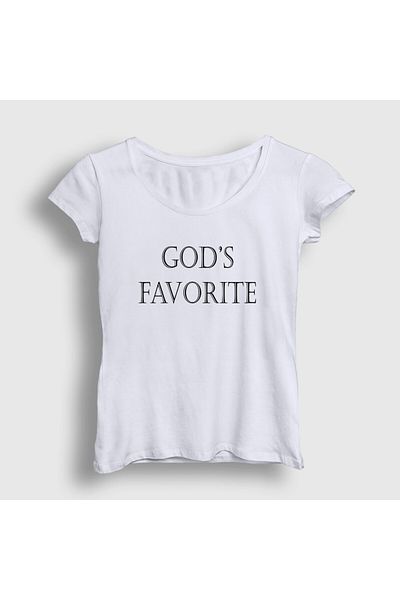 Presmono Women's White God's Favorite T-Shirt 559391Tt