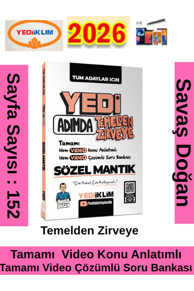 Yediiklim Yayınları Yedi Adımda Temelden Zirveye Sözel Mantık Video Konu Anla...
