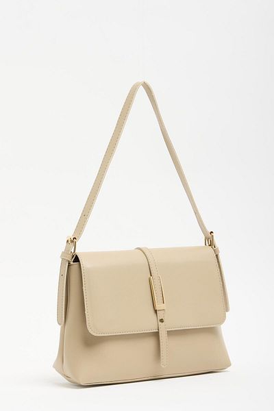 Madamra Mink Women's Merry Gold Buckle Detailed Hand and Shoulder Bag