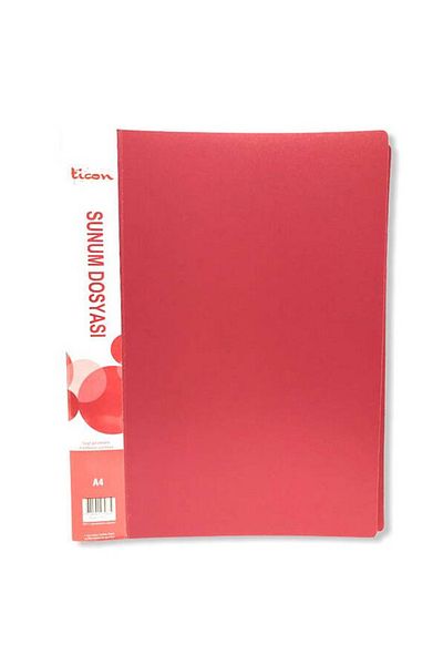 Ticon Presentation File A4 100 Pieces Red 1 Piece