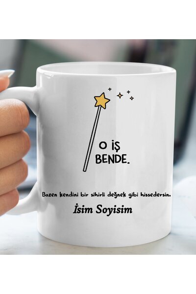 Genel Markalar Komik - Esprili Kupa O İŞ BENDE Tasarımlı İsim Soyisim Yazılı ...