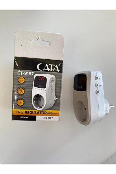 Cata Akım Korumalı Priz REGÜLATÖR CT-9187 Çocuk korumalı,Yıldırım korumalı Dİ...