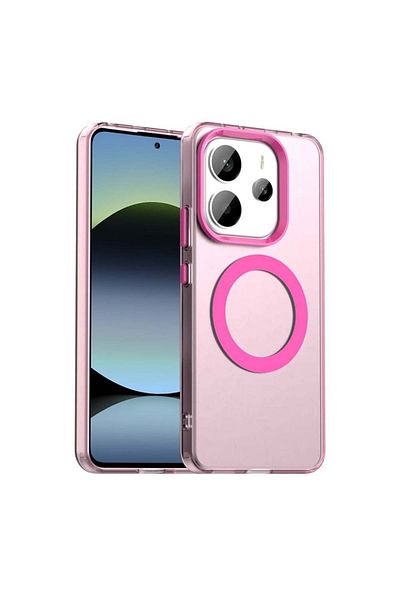 SKYDDAR INNOVATION Case for Xiaomi Redmi Note 14 5G, CandyCase, Magsafe, sticker set, Pink