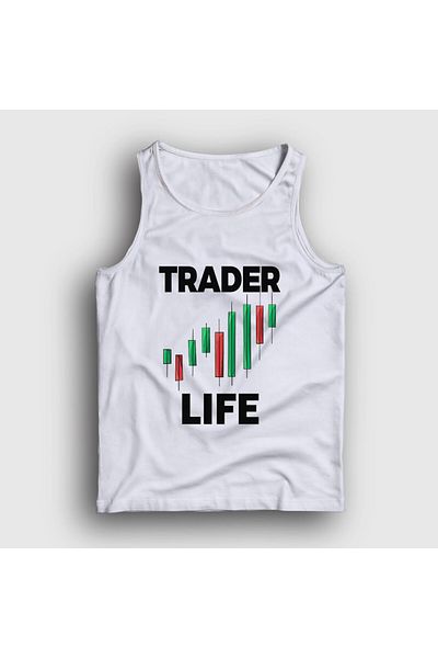 Presmono Унисекс бял потник Stock Exchange Trader Life 558438tt