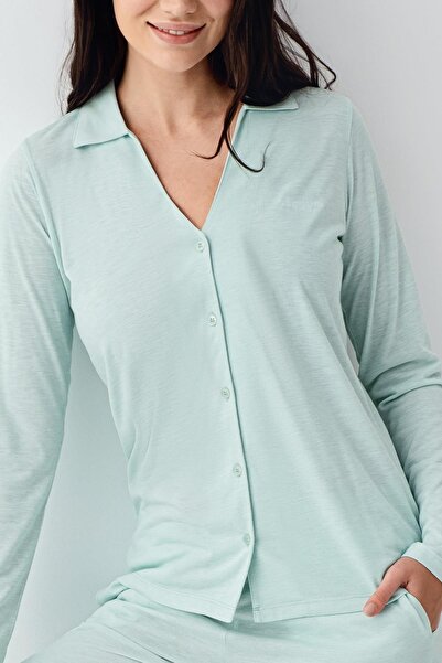 Pierre Cardin Women's v neck shirt pajama set, Transitional pajama set50% modal 50% cotton