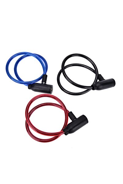 PROCART Bicycle anti-theft cable, key lock, length 62 cm, red