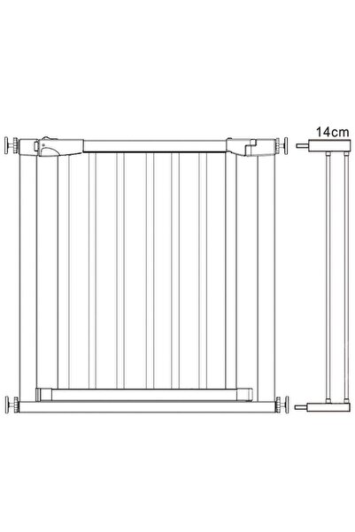 SERSIMO Safety Gate for stairs, adjustable, made of wood with steel structure, 89-96cm