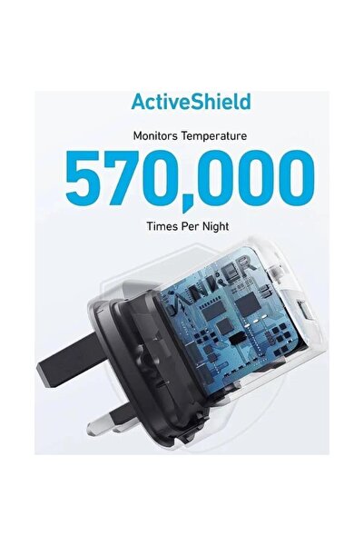 Anker 323، شاحن حائط بقوة 33 وات + كابل USB-C إلى C بطول 3 أقدام، واجهة USB من النوع A وUSB من النوع C