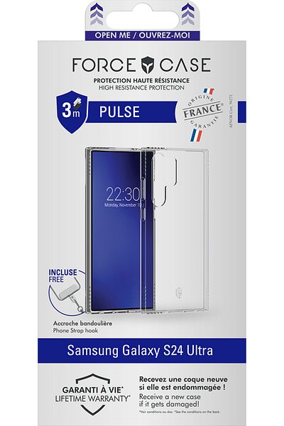 Force Pulse Samsung Galaxy S24 Ultra Reinforced Transparent Case FCPULSGS24UT