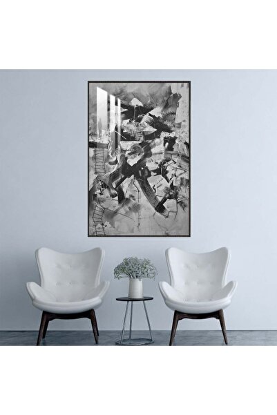 Marktna لوحة جدارية خشبية فاخرة مع برواز بني و طبقة من الاكرليك الشفاف