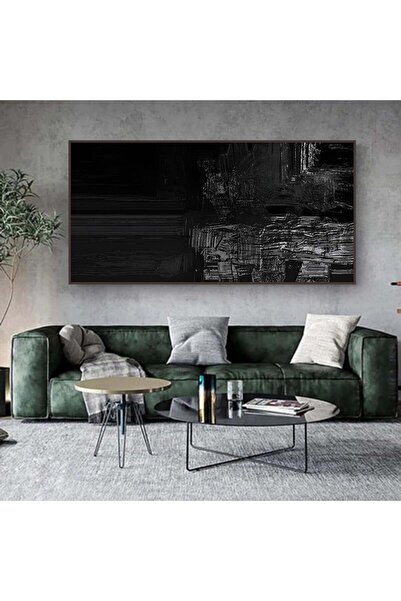 4gdran Modern Abstract Art Canvas Painting with Hollow Champagne Frame