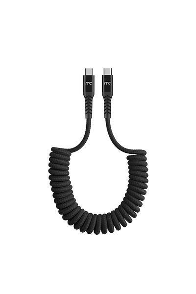 My Candy MyCandy Type-C to C 60W PD Fast Charging Coiled Cable, 1.5M, CC-120
