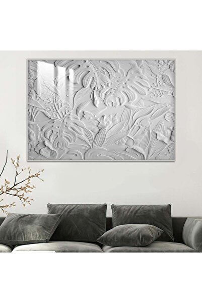SND Wooden wall plaque printed with gypsum board design with silver frame and...