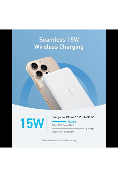 Anker بنك الطاقة MagGo، شاحن مغناطيسي محمول فائق النحافة بسعة 10,000 مللي أمبير في الساعة