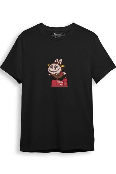 The Baski Tricou premium 100% bumbac imprimat "Uçan Yaramaz Labubu"