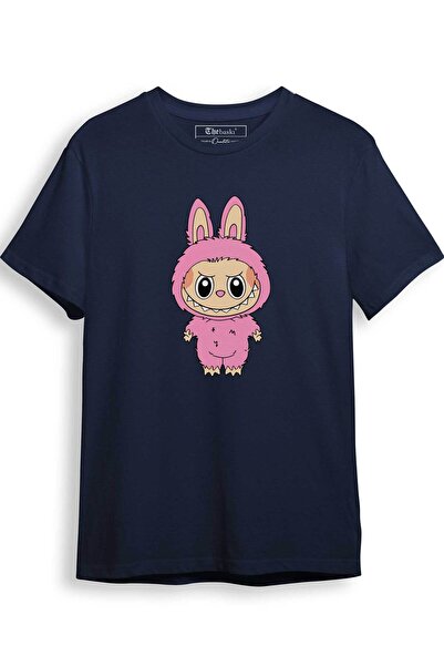 The Baski Tricou premium Labubu Bebek roz cu imprimeu 100% bumbac