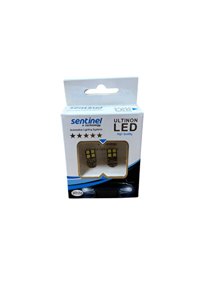 Sentinel T10 12 Volt Park Plaka Ampulü Beyaz 8 Led Canbuslu 2 Adet Fiyatı