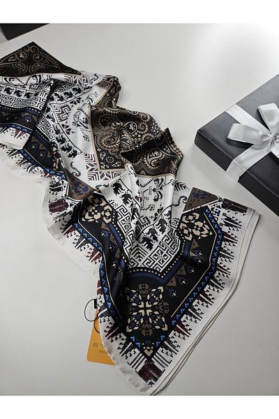 Webinay Home Retro Pattern Voile Silk Shawl New Season Scrafs Hijab