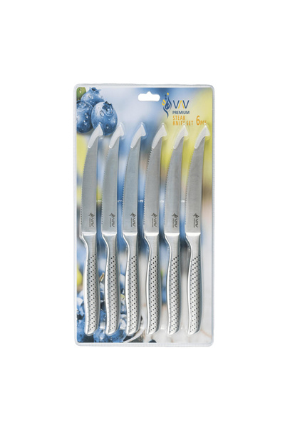 VAV GET Vav Get Premium 6-Piece Steak Knives Set Set Includes: 6-Pieces Of 45-Inch Steak Knives